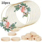 Elegant 30.48cm Metal Floral Hoop Centerpieces with Stands - Set Of 10