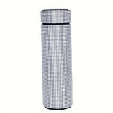 1pc, Sparkling Studded Vacuum Flask, 16oz/480ml Stainless Steel Insulated Water Bottles, Travel Thermal Cups, For Hot And Cold Beverages, Summer Winter Drinkware, Gifts