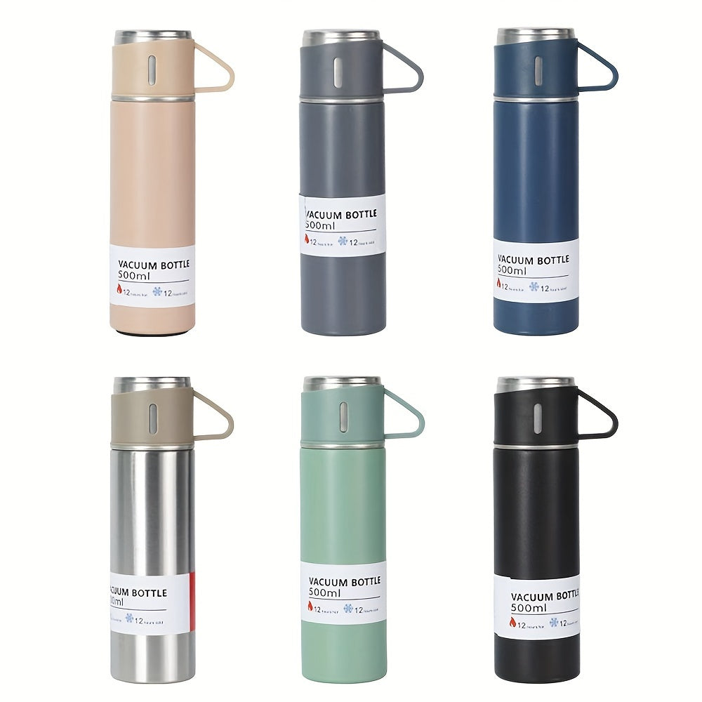 1pc One cup three lid set, cup lid can be used as a cup, new insulated cup car water cup business gift set