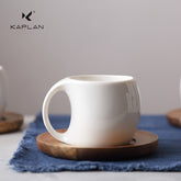 Vintage-Inspired White Ceramic Coffee Cup and Saucer Set with Spoon - High-Quality, Reusable Latte Art Mug for Afternoon Tea & Floral Tea - Perfect for Home or Cafe Use