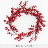 2m Christmas Fruit Rattan Artificial Plants For Holiday Christmas Party Decor Wedding Decorations Christmas Tree Fake Floral