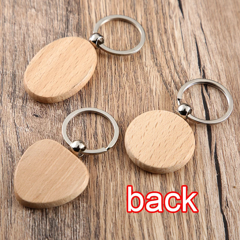 Custom Engraved wedding names Wood Key Chain - Personalized Wood Heart Key Chain - Custom Gifts for wedding supplies gift