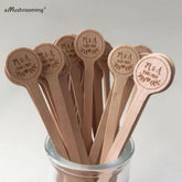 100pcs Wedding Cocktail Party Stir Sticks Custom Engraved COFFEE Stirrers with Initials Vintage Birchwood Sticks Drink Toppers