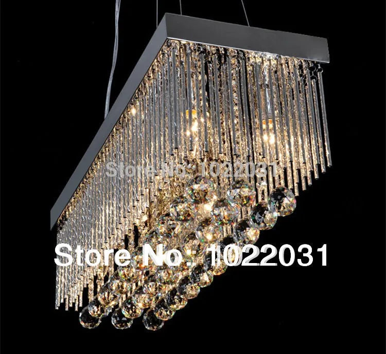 6LED bulb K9 crystal Chandelier popular design square New modern 90V ~260V crystal lights Factory price Bedroom lamp Hall