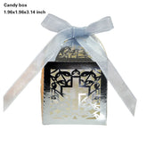 20/30/50PCS Cross Carriage Laser Cut Candy Boxes Wedding Favors Gifts Box Communion Christening Easter Baby Shower Party Decor