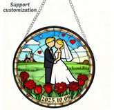 Customizable Stained Wedding Wall Hanging Ornament: Ideal Gift with Lasting Memories