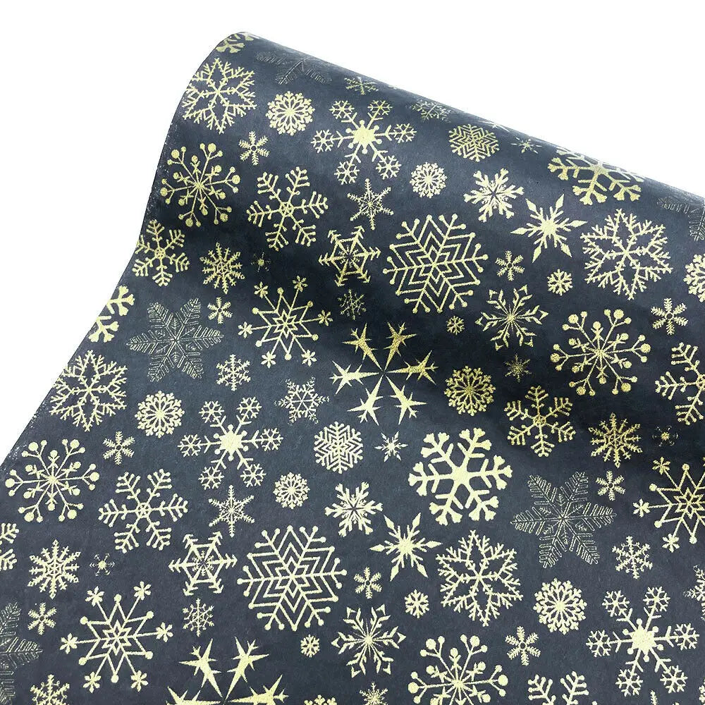 10sheets Tissue Paper Wrapping Snowflake Xmas DIY Craft Flowers Gift Box Packing Wedding Party Home Decor Supplies 50cm*75/35cm