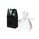 20/30pcs Bride And Groom Candy Box Wedding Favor And Gifts Box Sweet Bags With Ribbon Wedding Decoration Souvenirs Party Decor