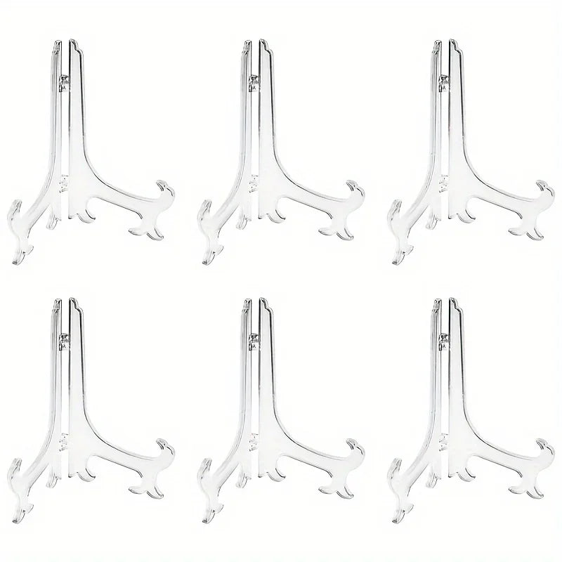 3pcs/set, Clear Acrylic Easels Display Stands/Plate Stands for Display Photos Holder Picture Frames or Other Items At Weddings