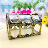 Mini Treasure Storage Jewelry Box Retro Gold Foil Candy Necklace Earring Bead Trinket Box Small Wedding Decor Party Favor Gift