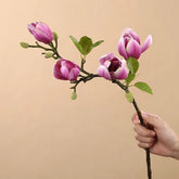 Single branch Artificial Plastic silk Magnolia flowers for Home vase windowsill Wedding Bride Outdoor arch Decoration prop diy