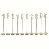 Wooden Table Numbers 1 To 20 Wood Wedding Table Number Signs with Holder Base for Wedding Party Table Home Birthday Decoration