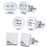 Personalized Cufflinks for Men, Custom Engraved Cufflinks for Groom, Wedding Cufflinks Bride Best Men