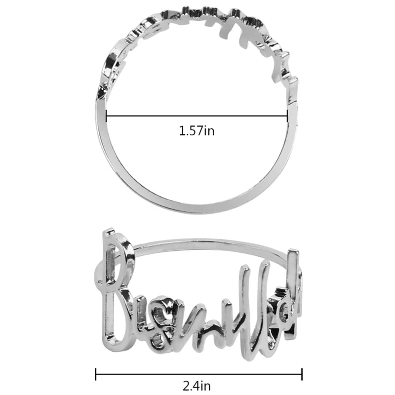 12/6PCS Alloy Blessing Bismillah Napkin Rings Eid Mubarak Muslim Islamic Ramadan Kareem Table Napkin Holder Wedding Party Decor