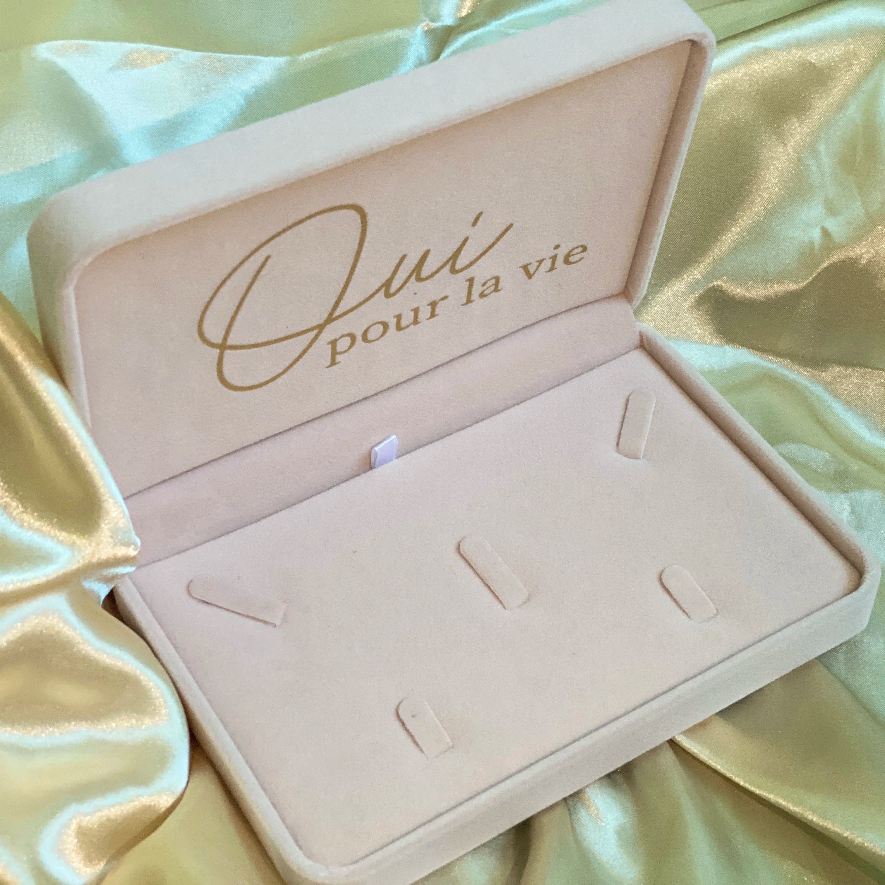 Custom Flannel Jewelry Box Necklace Ring Earring Nail Bracelet Jewelry Box Gift Boxs For Bride Bridesmaid Wedding Jewelry Box