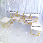 Wedding Dessert Table Display Set, Cake Stand, Buffet Candy Bar, Banquet Tea Break Plates, Cupcake, Food Drinks Holder 6-13 PCS