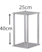 Clear Square Acrylic Artificial Flower Stand Display Stand Dessert Table Wedding Centerpieces for Tables Birthday Party Decor