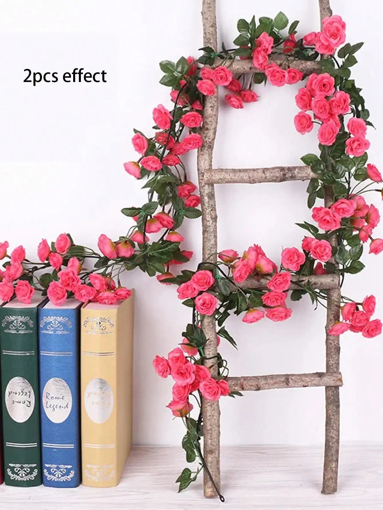 2pcs 69-Heads Artificial Rose Vine Flowers Garlands Floral Hanging Garden Craft Rose Ivy Plants For Wedding Arch Arrangement