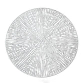 Round Placemats Gold Metallic Set of 6 Vinyl Placemats 15in ,Easy Clean Wipeable Non-Slip Stain Heat Resistant Table Place Mats