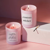 Candle Jar Packaging Stickers Custom Logo Personalized Tin Box Labels Small Business Wedding Decoration Birthday Gift Handmade