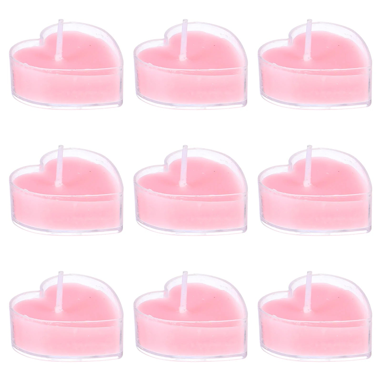 9 Pcs Household Heart Shaped Scented Christmas Decor Smokeless Tealight Candles Proposal Kerzen
