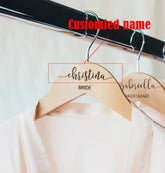 Personalized Bridesmaid Bridal Wedding Wooden Engraved Hangers Bachelorette Party Decorations Wedding Supplies Honeymoon Gifts