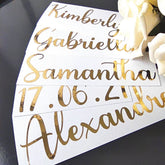 Personalized Name Vinyl Decal Custom Wall Window Gift Box Decal Name Labels Water Bottle Sticker Birthday Party Decoration