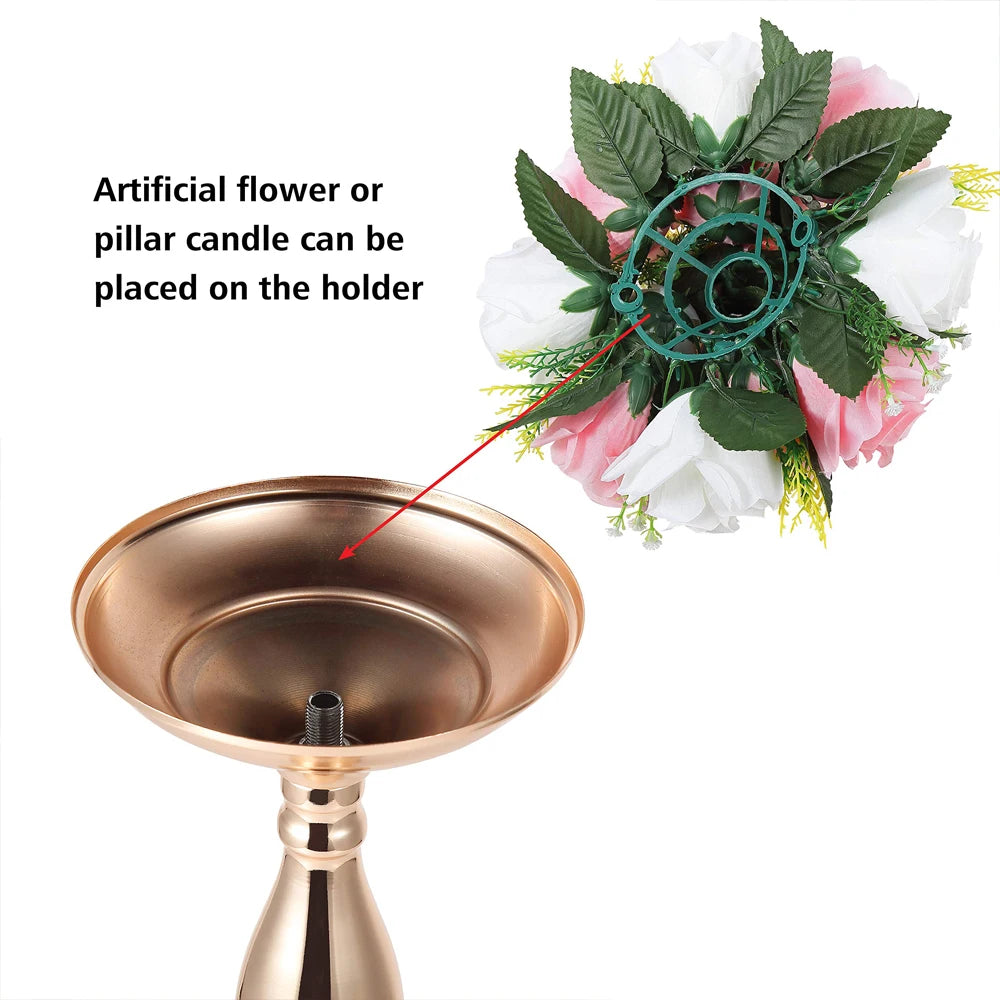 Candle Holders Christmas Decorations Wedding Centerpieces Lantern Stand Home Gold Flower Vase Table Centerpiece Event FlowerTrim
