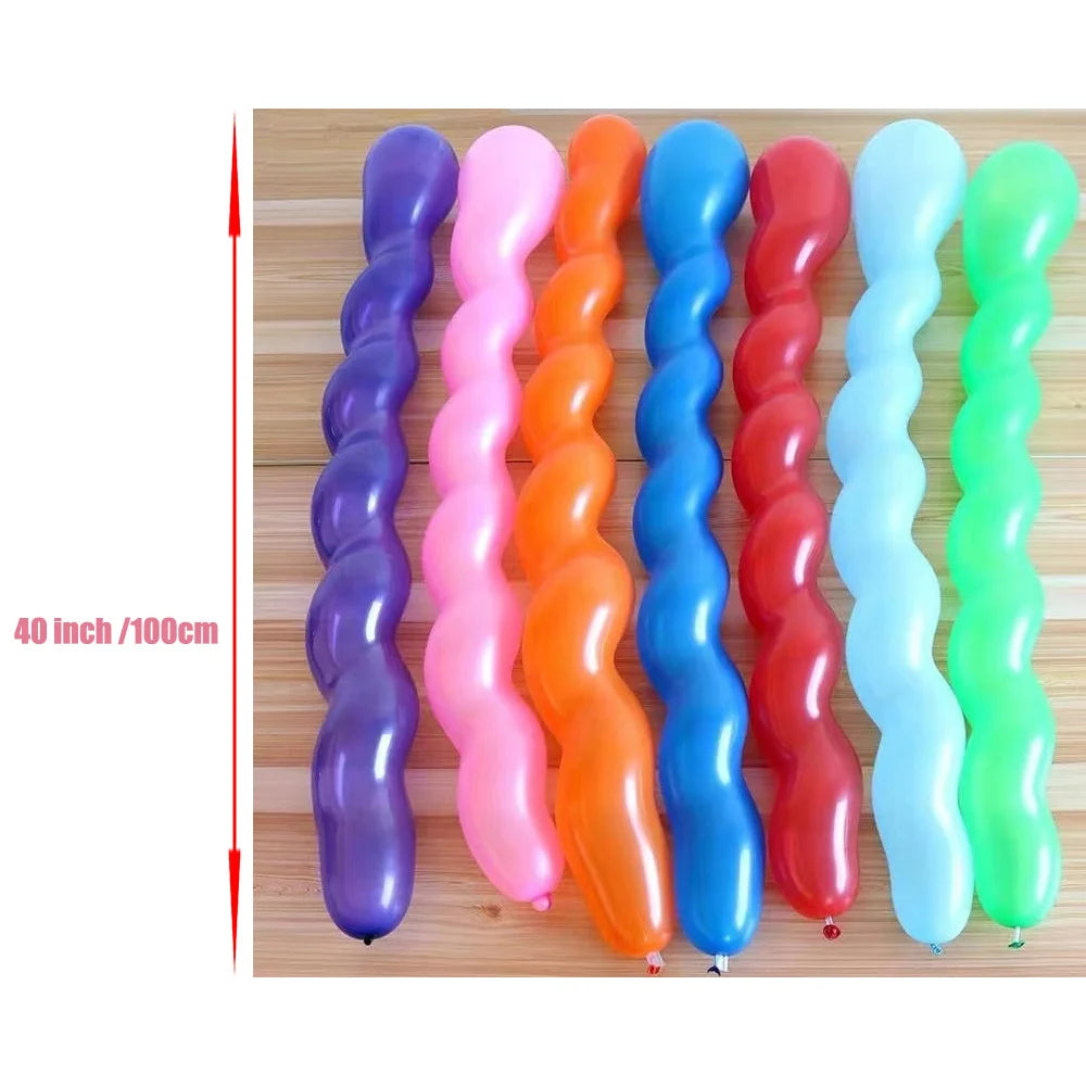 20/50Pcs Multicolor Spiral Long Balloon Unique Twist Spiraal Latex Balloon Wedding Happy Birthday Holiday Decorations Kids Toys