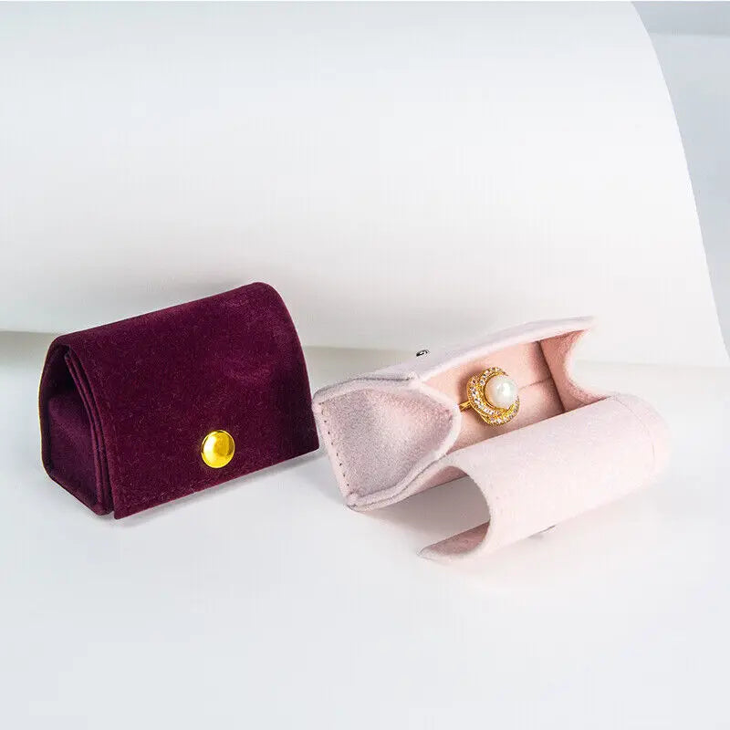 1Pc Jewelry Velvet Bag for Travel Ring Earrings Storage Pouch Mini Portable Button Gift Bag Flannel Jewelry Packaging Box Joyero