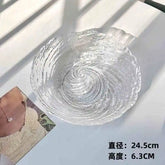 Irregular Ice Pattern Glass Bowl Fruit Tray Household Living Room Snacks Deep Dish Vegetable Salad Bowls Tableware