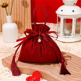 Silk Velvet Drawstring Gift Bag Candy Pouches For Wedding Party Favors Gift Packing Bags Jewelry Organizer Chocolate Candy Bags
