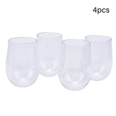 463ml Unbreakable Wine Glasses Shatterproof Plastic Glass Safe Reusable Transparent Fruit Juice Beer Cup Party Supplies