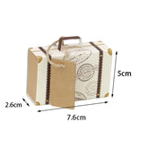 10/20/50pcs Mini Travel Suitcase Candy Box Kraft Paper Chocolate Favor Gift Box Packaging Bag Wedding Birthday Party Decoration