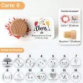 Personalized Cork bottle cap with thank you card for Marriage guests, embaved Wood thank you gifts, personalized Souvenirs for eco-friendly and rustic reception