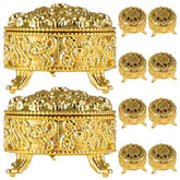 Homsfou Candy Boxes Wedding Favor Boxes Clear Jars Candy Storage Boxes Hollow Out Gift Boxes Wedding Birthday Party Decorating