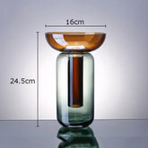 Gradient Colored Detachable Glass Vase Hydroponic Flower Pots Desk Decoration Artificial Flower Decorative Floral Arrangement