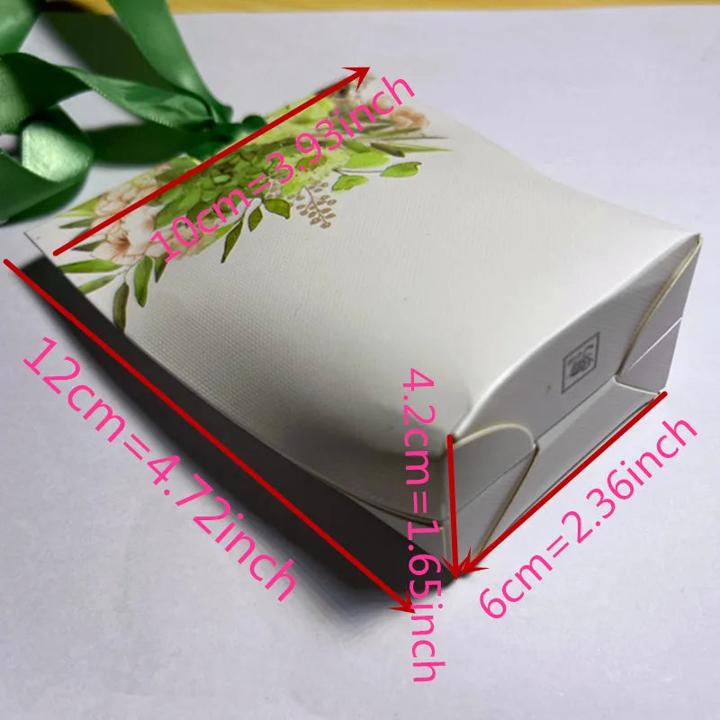 Green flowers Wedding Favors Candy Boxes Bomboniere Save the date Gift Box Party Chocolate Box three designs 50pcs