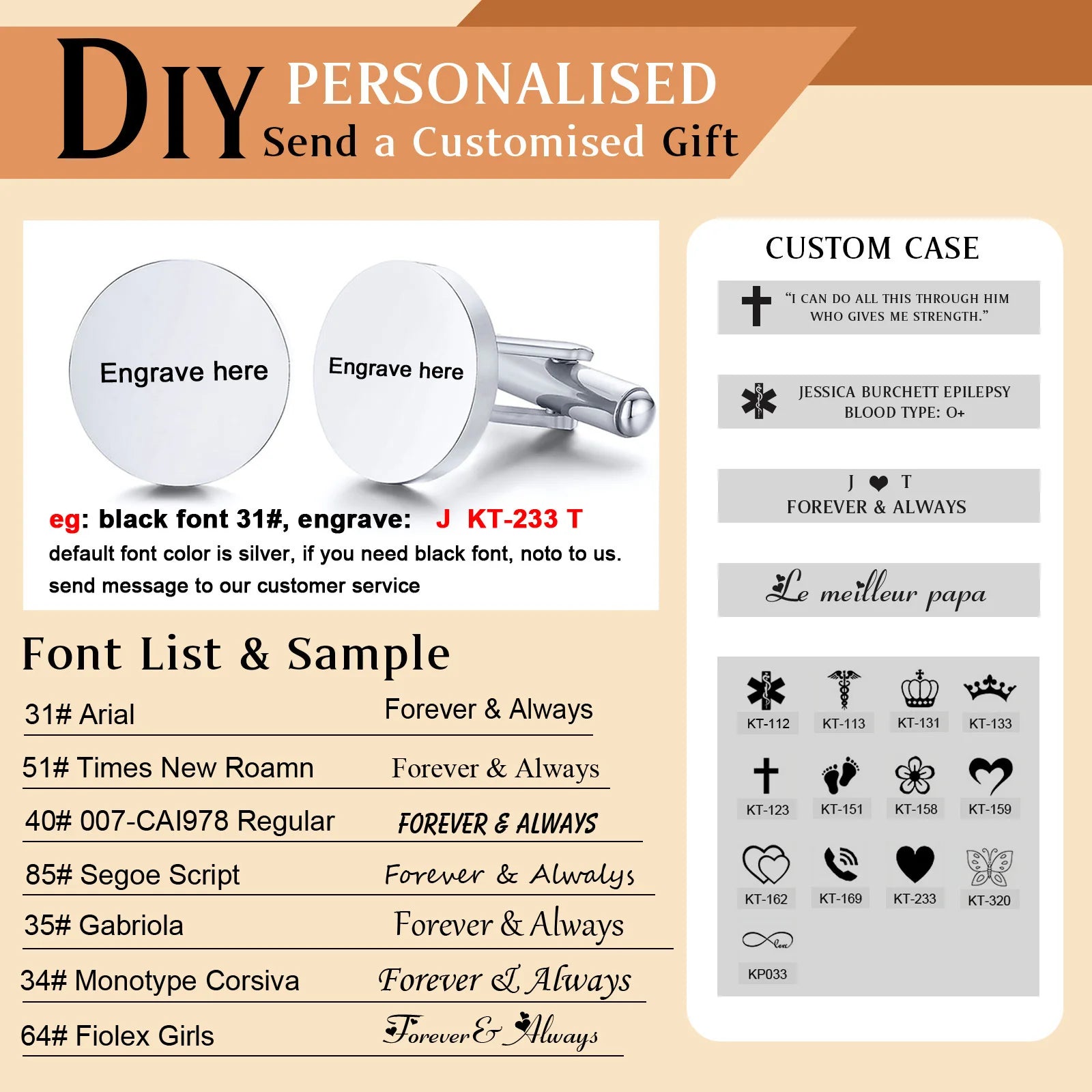 Personalized Cufflinks for Men, Custom Engraved Cufflinks for Groom, Wedding Cufflinks Bride Best Men