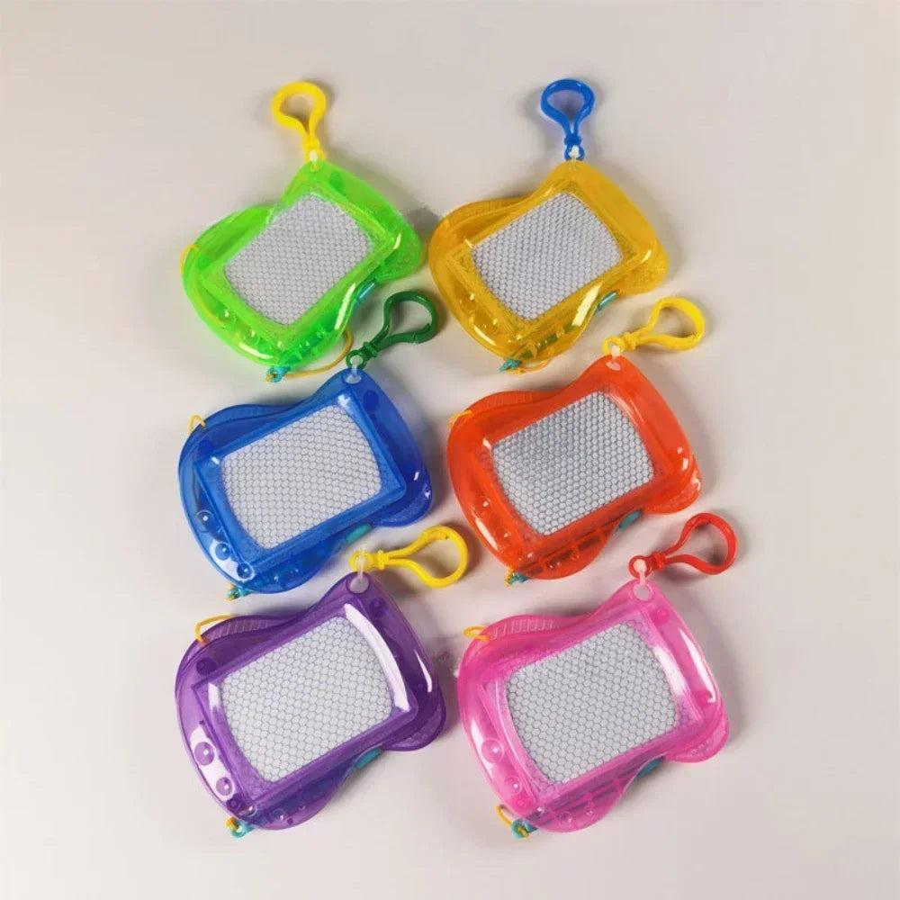 6/12PCS Mini Drawing Board for Kid, Erasable Doodle Writing Pad, Keychain Clip Drawing Board,Boys and Girls Birthday Party Favor