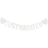 Rustic Wedding Party Background Decorations Just Married Banner Garland Marry Me Propose Marriage Party Decor Bridal Shower