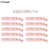 6/11pcs Bachelorette Party Wristbands Team Bride Bracelet Bride To Be Decoration Hen Party Wedding Supplies Hair Ties