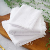 24pcs Cloth Napkins 32cmx32cm Vintage Style Gauze Cotton Retro Burr Cloth Tea Towel Reusable for Wedding Party Table Decoration