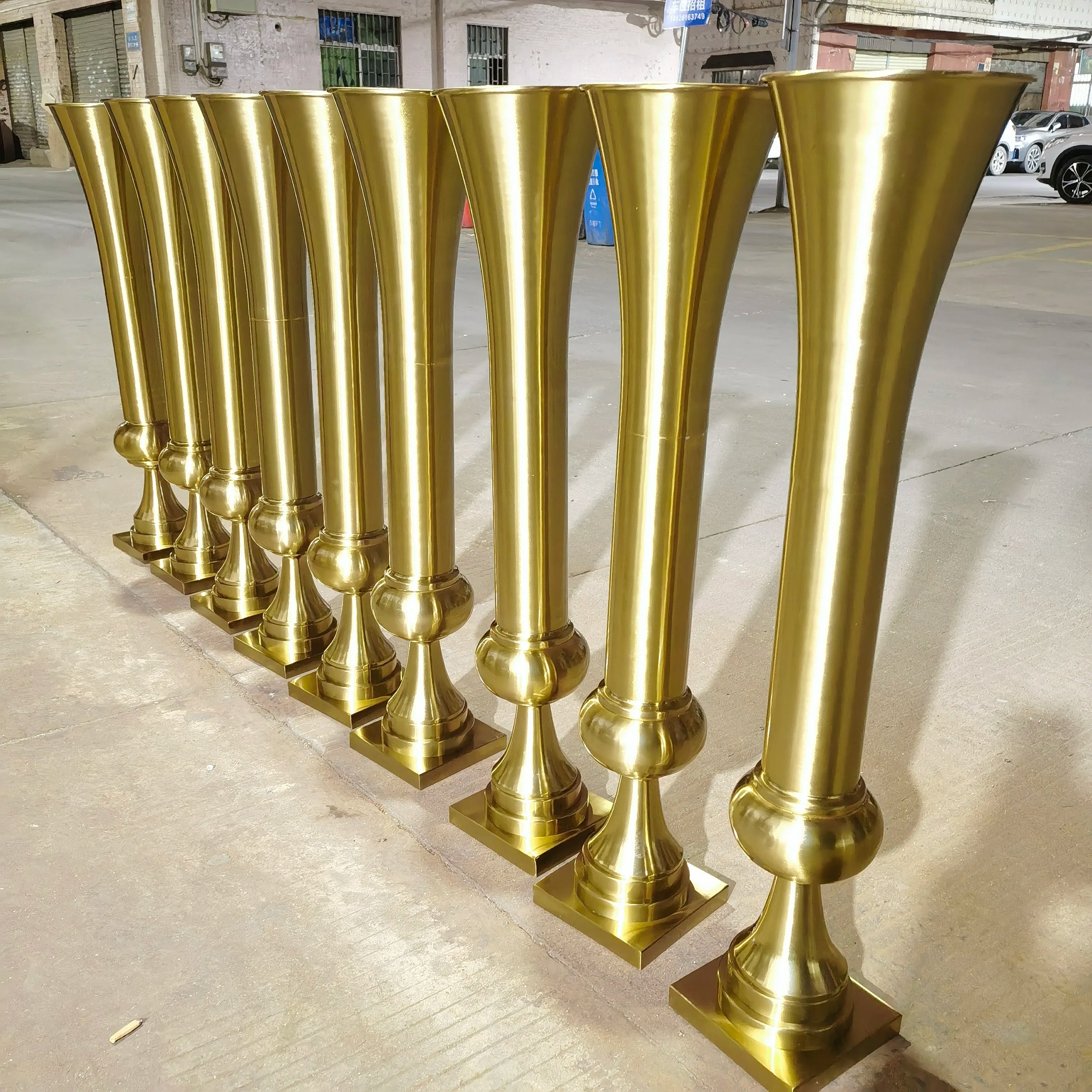 Wedding Props Table Centerpieces Floral Road Guide Layout, Flower Vase, Home Dining Craft Table Floor Flower Arrangement