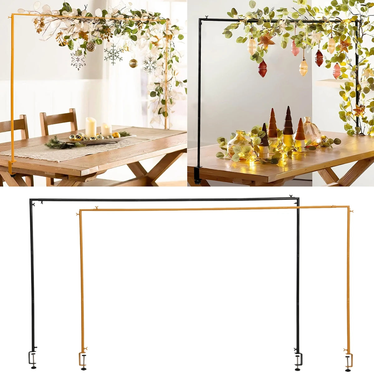 Adjustable Table Rod Holder Wedding Party Decor Matal Clamps Tabletop Arches Happy Wedding Table Supplies Birthday Party Decors