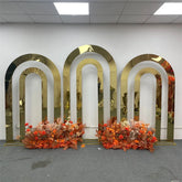 Wedding Arch Flower Rack Exquisite Gold Set Party Stage Decor Stainless Steel Wedding Background