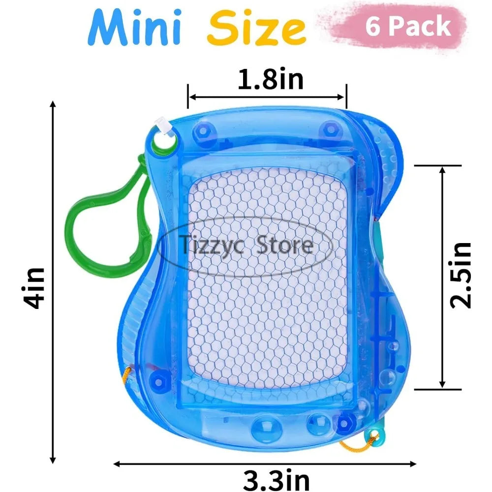 6/12PCS Mini Drawing Board for Kid, Erasable Doodle Writing Pad, Keychain Clip Drawing Board,Boys and Girls Birthday Party Favor