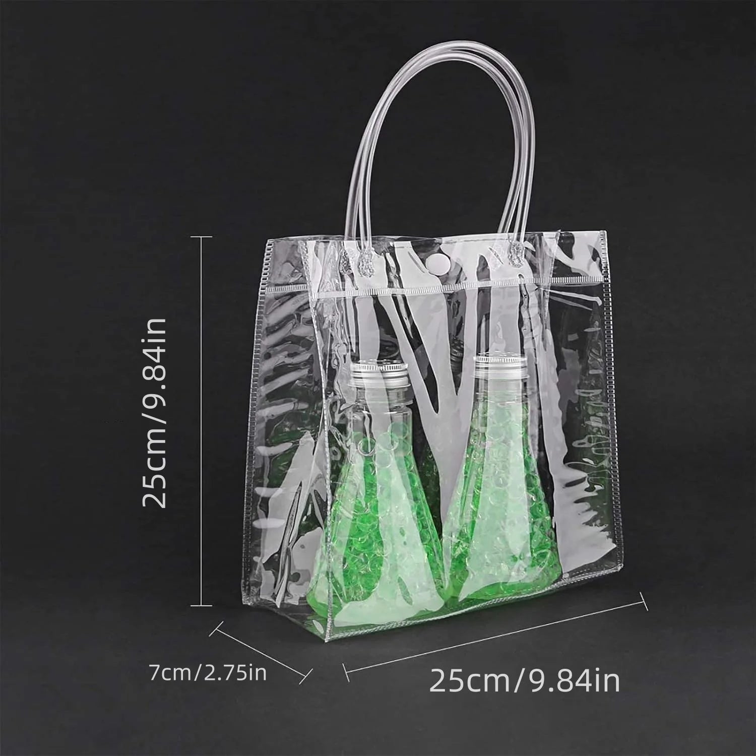 10/20pcs Gift Bag Christmas Halloween Holiday Gifts Birthday Valentine's Day Wedding Clear Pvc Bag Handbag Cosmetic Bag