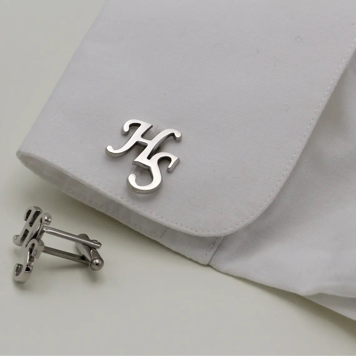 Tangula Custom Initials Cufflinks for Men Stainless Steel Personalize Letter Cuff Links Wedding Jewelry Gifts For Groom