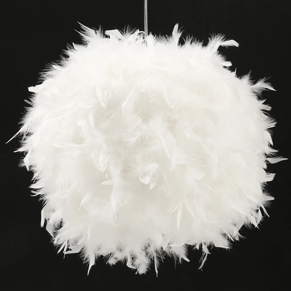 Modern Feather Lamp Chandelier Bedroom Decoration Exhibition Hall Chandelier Simple White Feather LED Lighting